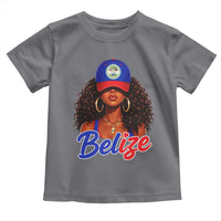 Belize Princess Toddler T Shirt Melanin Afro Girl Belize Flag Heritage Gift for Black Girls