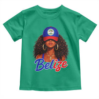 Belize Princess Toddler T Shirt Melanin Afro Girl Belize Flag Heritage Gift for Black Girls