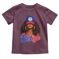 Belize Princess Toddler T Shirt Melanin Afro Girl Belize Flag Heritage Gift for Black Girls