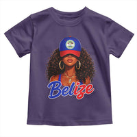 Belize Princess Toddler T Shirt Melanin Afro Girl Belize Flag Heritage Gift for Black Girls