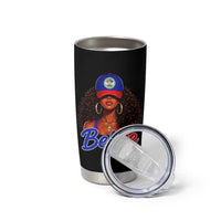 Belize Princess Tumbler Cup Melanin Afro Girl Belize Flag Heritage Gift for Black Girls