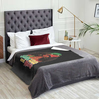 Saint Kitts and Nevis Princess Throw Blanket Melanin Afro Girl Heritage Gift for Black Girls