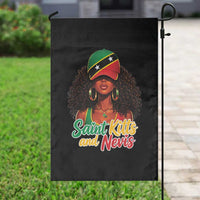 Saint Kitts and Nevis Princess Garden Flag Melanin Afro Girl Heritage Gift for Black Girls