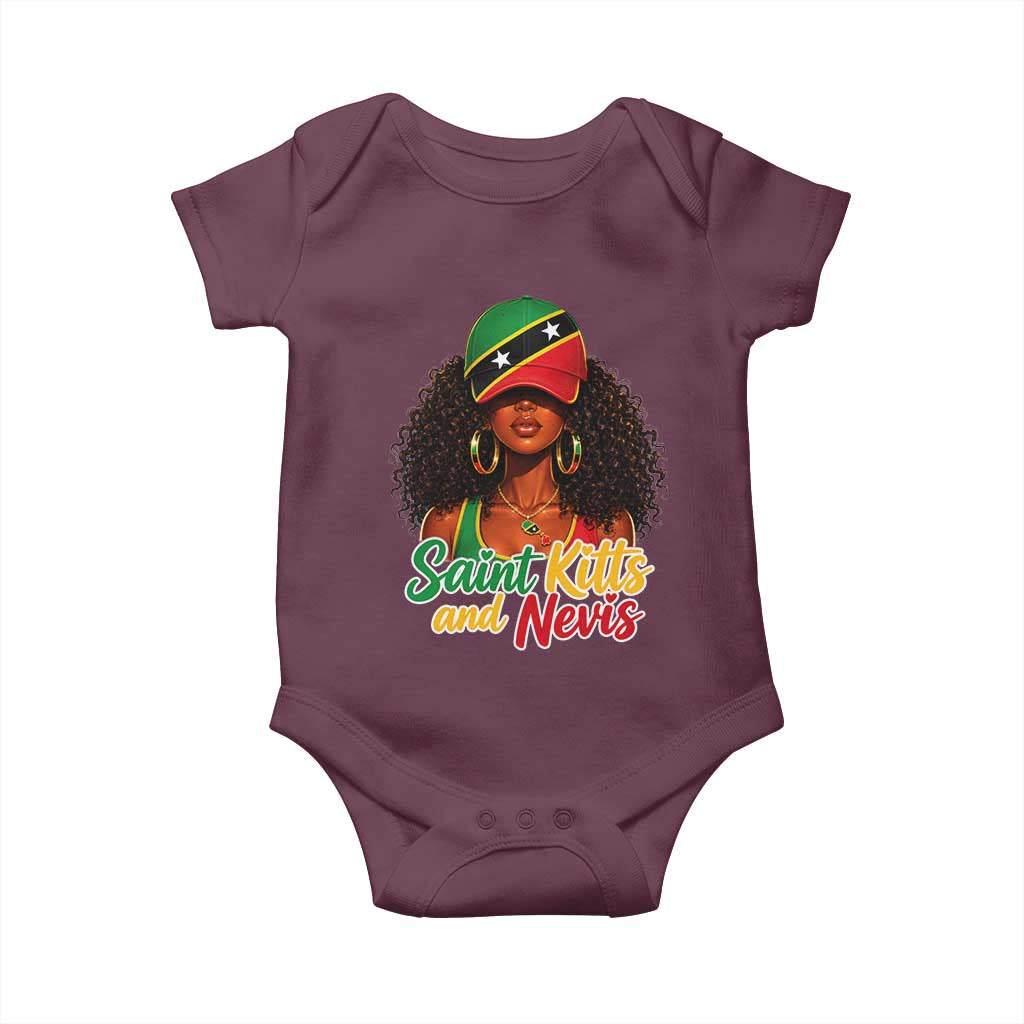 Saint Kitts and Nevis Princess Baby Onesie Melanin Afro Girl Heritage Gift for Black Girls