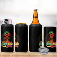 Saint Kitts and Nevis Princess 4 in 1 Can Cooler Tumbler Melanin Afro Girl Heritage Gift for Black Girls