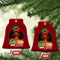 Saint Kitts and Nevis Princess Ceramic Ornament Melanin Afro Girl Heritage Gift for Black Girls