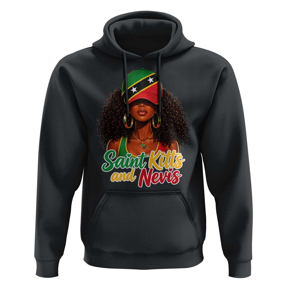 Saint Kitts and Nevis Princess Hoodie Melanin Afro Girl Heritage Gift for Black Girls