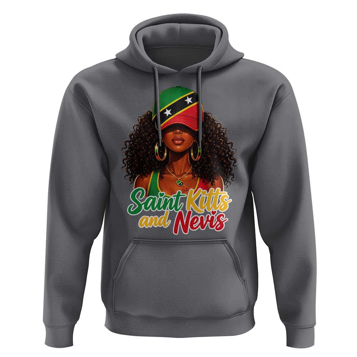Saint Kitts and Nevis Princess Hoodie Melanin Afro Girl Heritage Gift for Black Girls