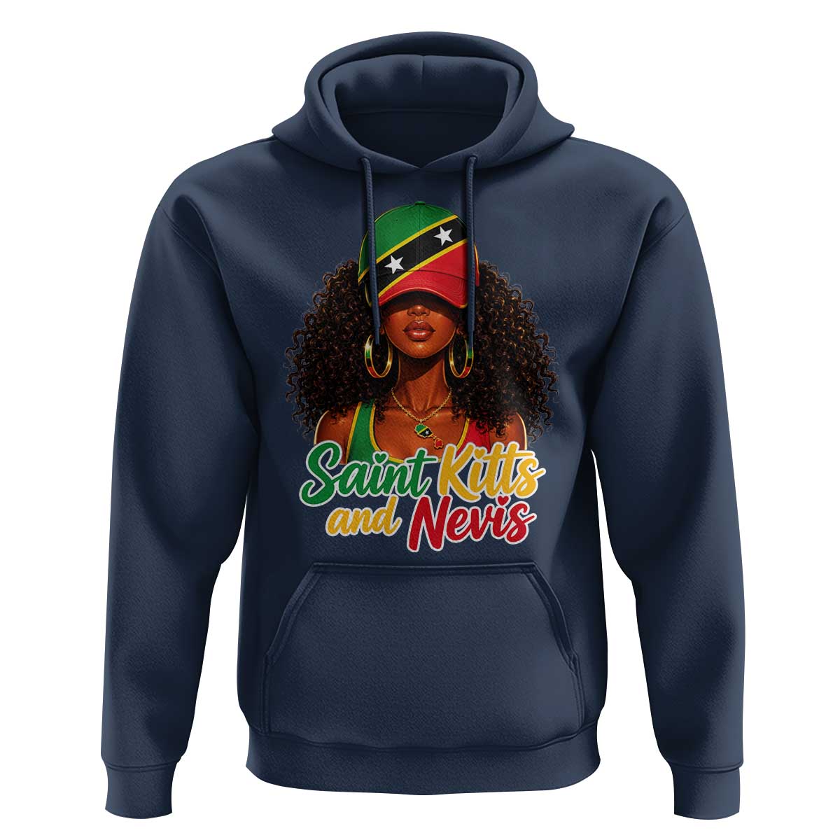 Saint Kitts and Nevis Princess Hoodie Melanin Afro Girl Heritage Gift for Black Girls
