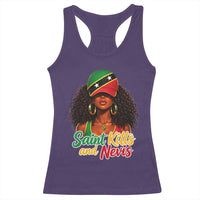 Saint Kitts and Nevis Princess Racerback Tank Top Melanin Afro Girl Heritage Gift for Black Girls