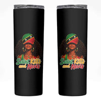 Saint Kitts and Nevis Princess Skinny Tumbler Melanin Afro Girl Heritage Gift for Black Girls