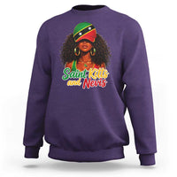 Saint Kitts and Nevis Princess Sweatshirt Melanin Afro Girl Heritage Gift for Black Girls