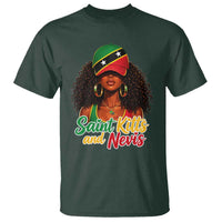 Saint Kitts and Nevis Princess T Shirt Melanin Afro Girl Heritage Gift for Black Girls