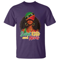 Saint Kitts and Nevis Princess T Shirt Melanin Afro Girl Heritage Gift for Black Girls