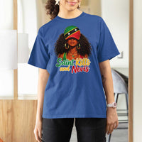 Saint Kitts and Nevis Princess T Shirt For Women Melanin Afro Girl Heritage Gift for Black Girls