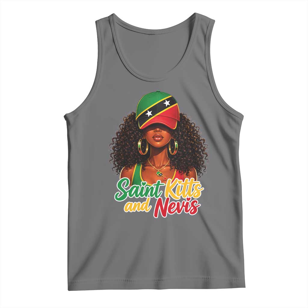 Saint Kitts and Nevis Princess Tank Top Melanin Afro Girl Heritage Gift for Black Girls