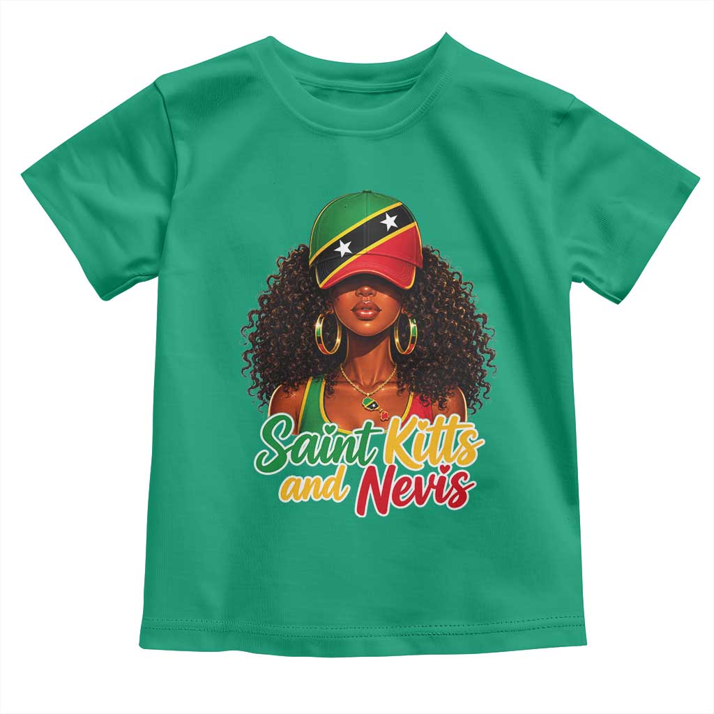 Saint Kitts and Nevis Princess Toddler T Shirt Melanin Afro Girl Heritage Gift for Black Girls