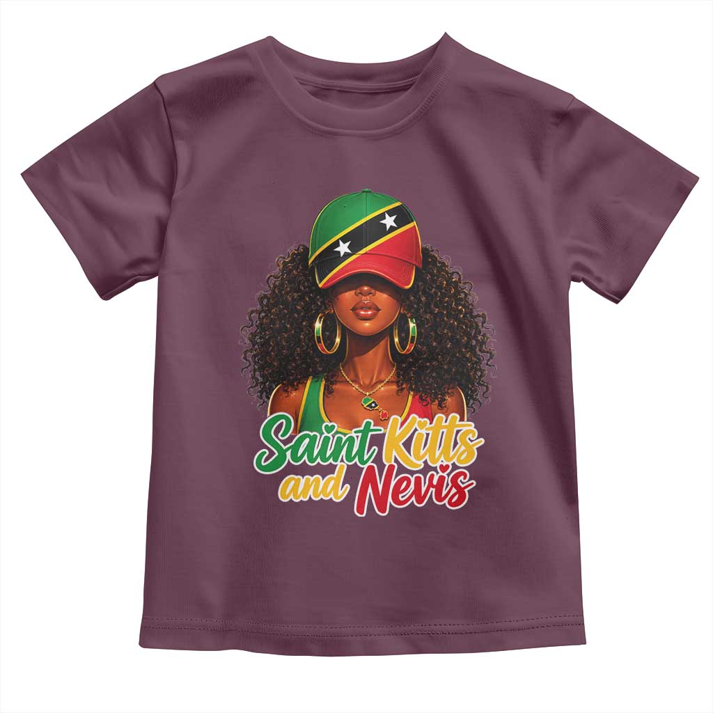 Saint Kitts and Nevis Princess Toddler T Shirt Melanin Afro Girl Heritage Gift for Black Girls