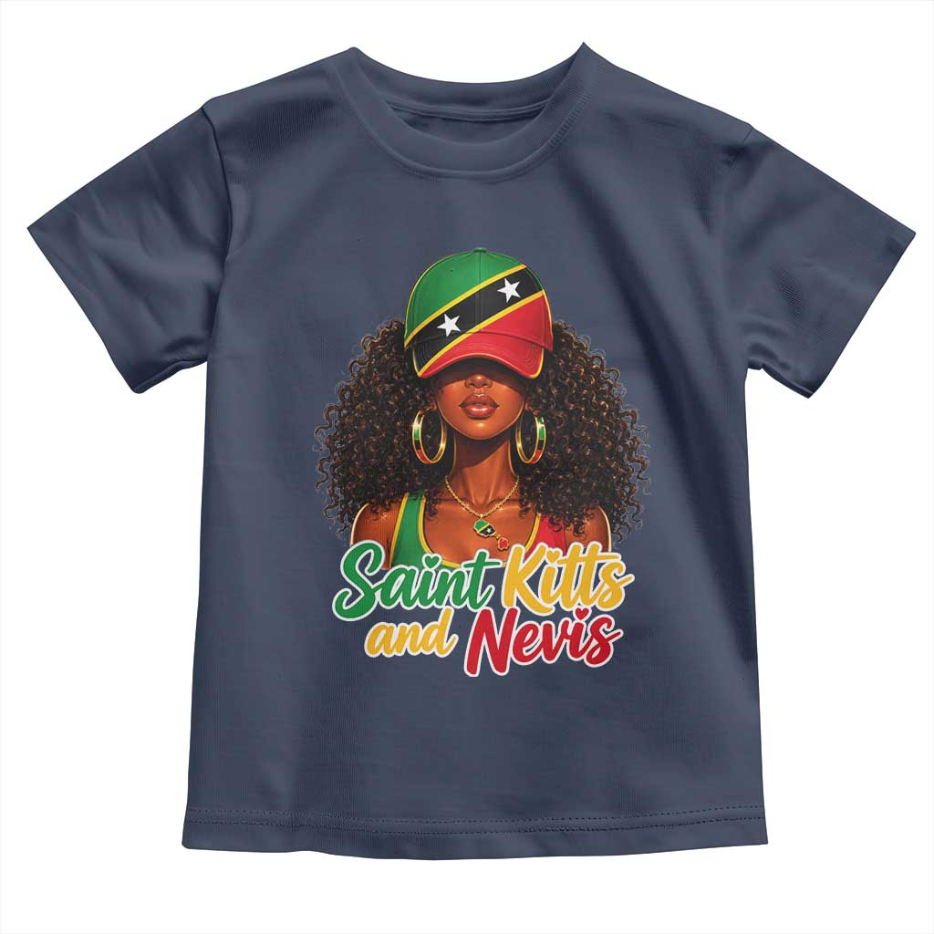 Saint Kitts and Nevis Princess Toddler T Shirt Melanin Afro Girl Heritage Gift for Black Girls