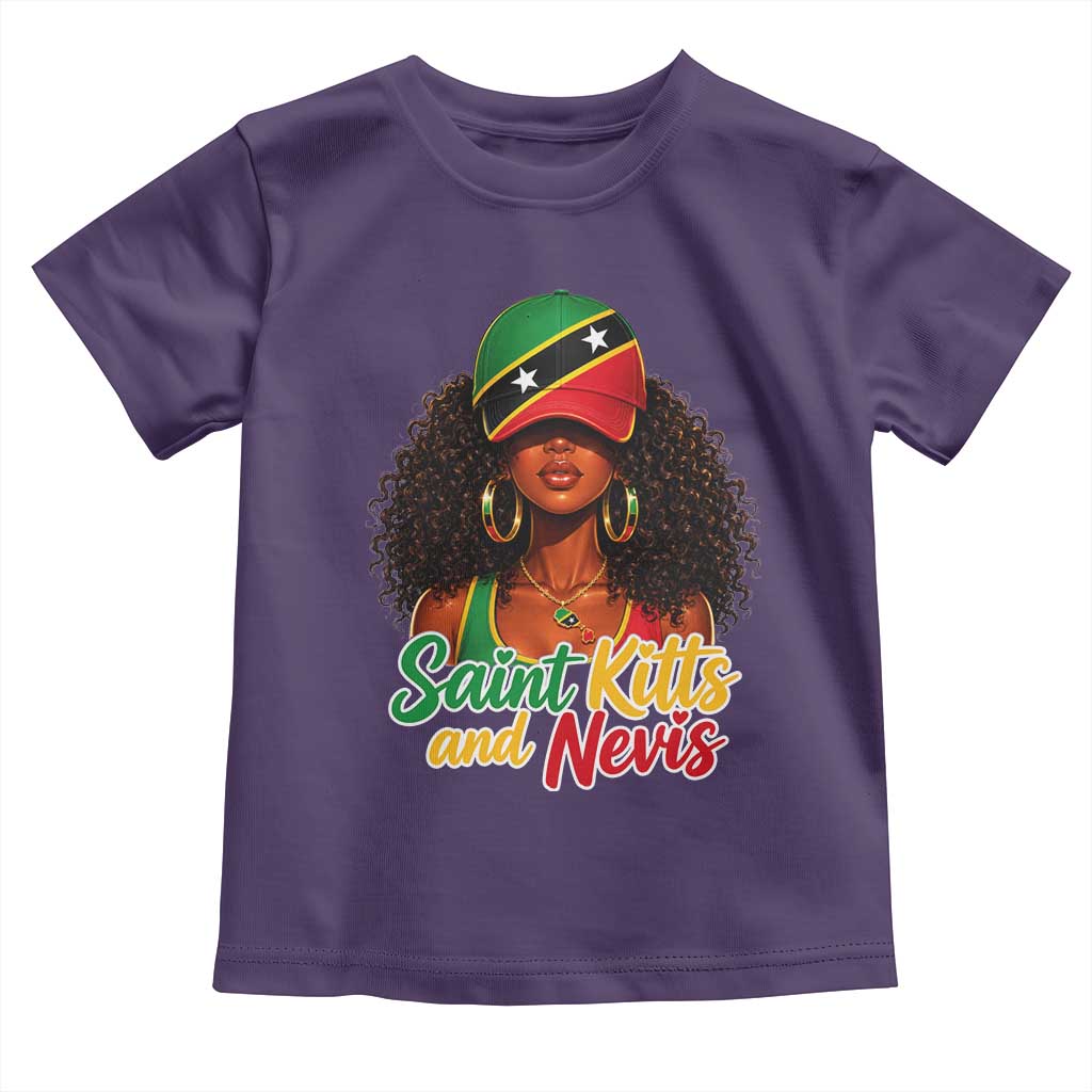 Saint Kitts and Nevis Princess Toddler T Shirt Melanin Afro Girl Heritage Gift for Black Girls