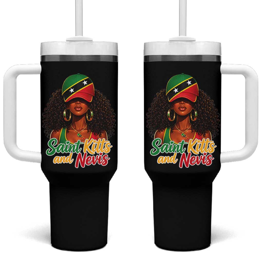 Saint Kitts and Nevis Princess Tumbler With Handle Melanin Afro Girl Heritage Gift for Black Girls