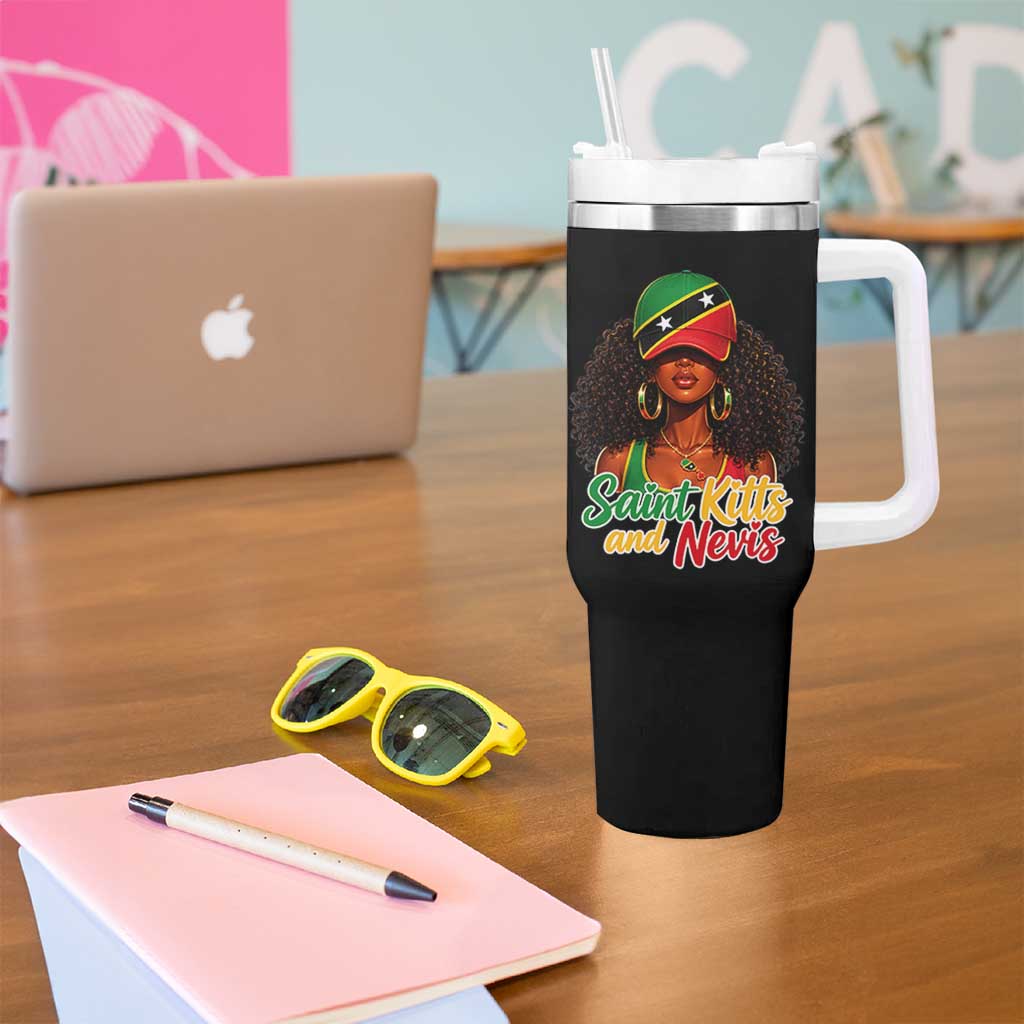 Saint Kitts and Nevis Princess Tumbler With Handle Melanin Afro Girl Heritage Gift for Black Girls