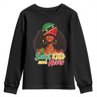 Saint Kitts and Nevis Princess Youth Sweatshirt Melanin Afro Girl Heritage Gift for Black Girls