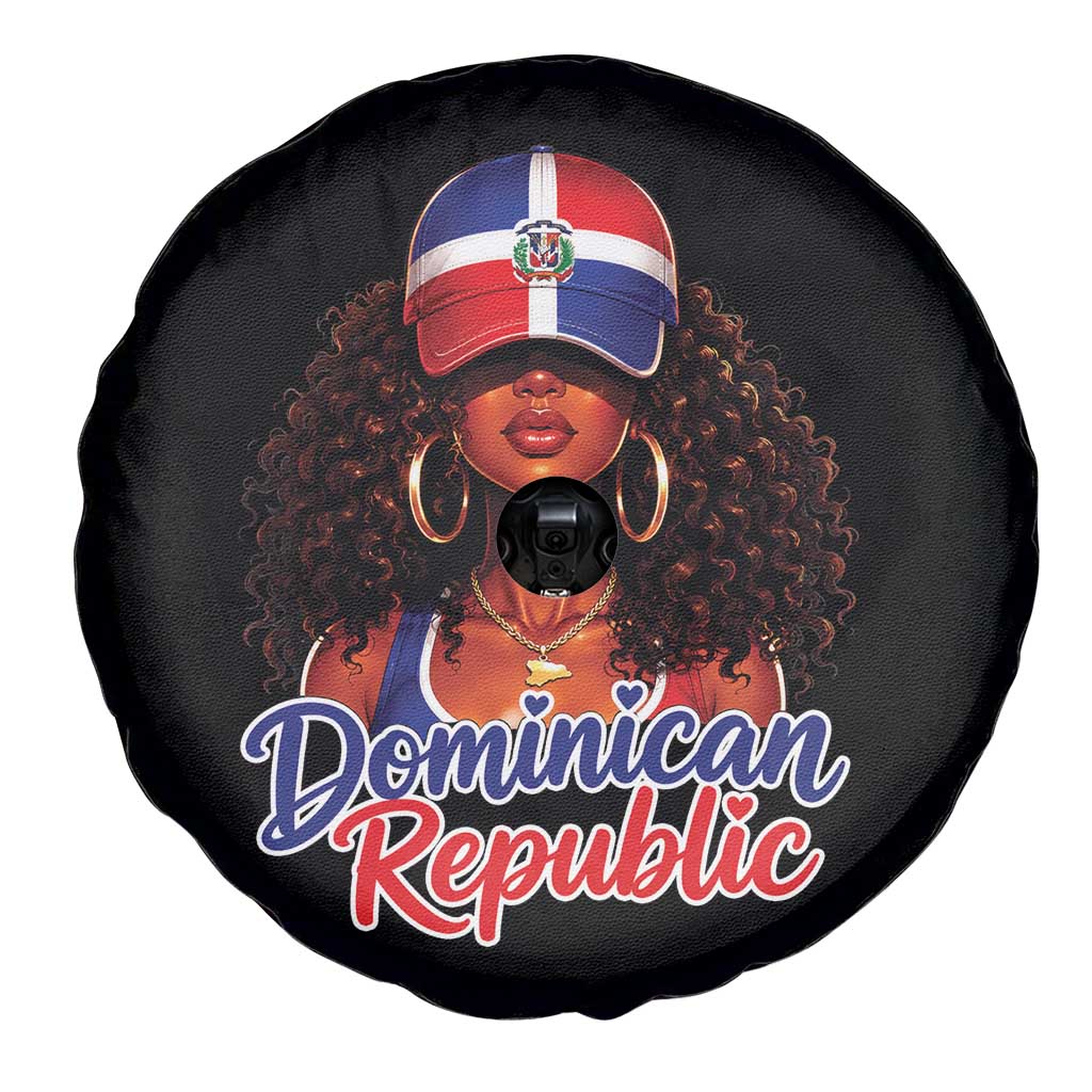 Dominican Republic Princess Spare Tire Cover Melanin Afro Girl Heritage Gift for Black Girls