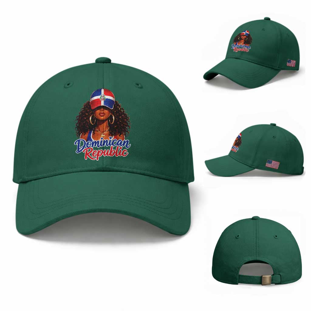 Dominican Republic Princess Baseball Cap Melanin Afro Girl Heritage Gift for Black Girls