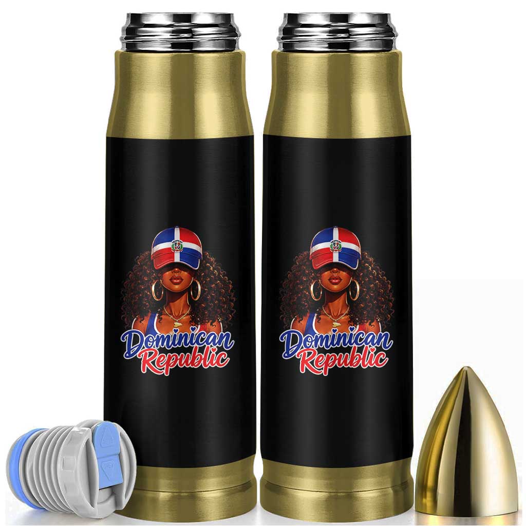 Dominican Republic Princess Bullet Tumbler Melanin Afro Girl Heritage Gift for Black Girls