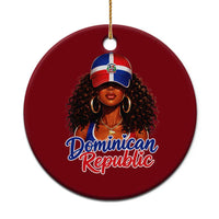 Dominican Republic Princess Ceramic Ornament Melanin Afro Girl Heritage Gift for Black Girls