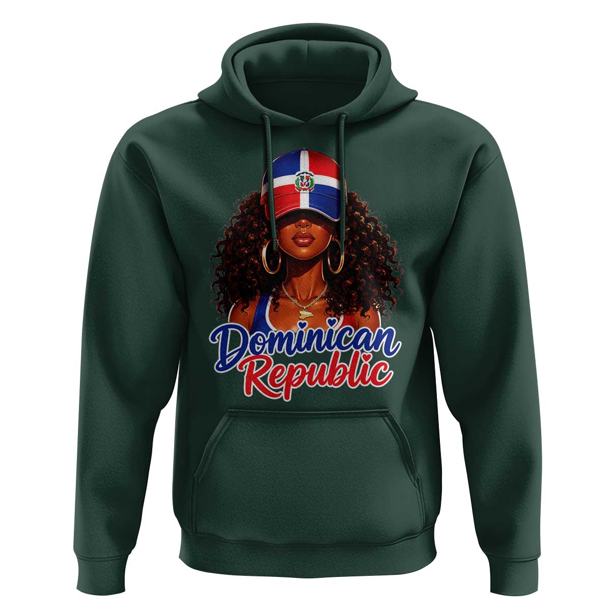 Dominican Republic Princess Hoodie Melanin Afro Girl Heritage Gift for Black Girls
