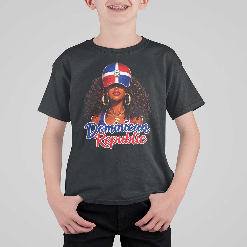 Dominican Republic Princess T Shirt For Kid Melanin Afro Girl Heritage Gift for Black Girls