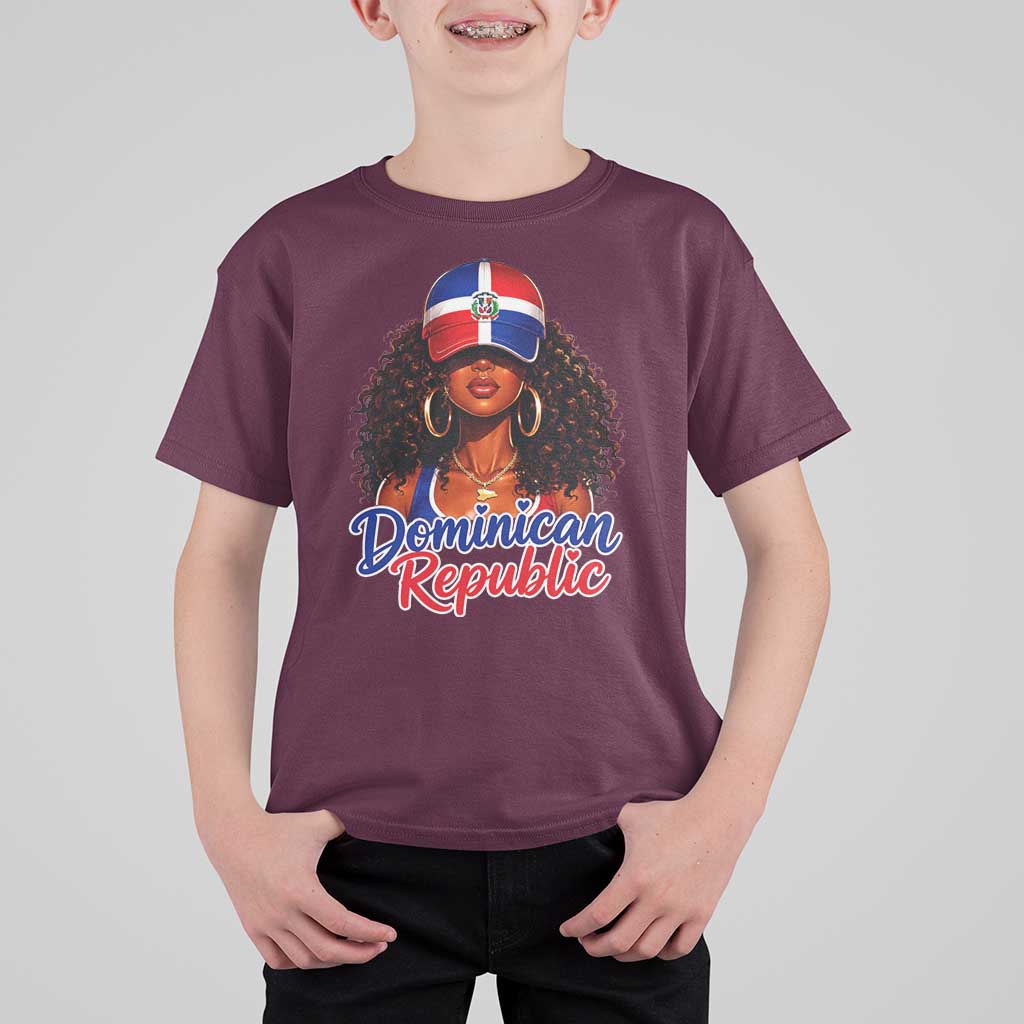 Dominican Republic Princess T Shirt For Kid Melanin Afro Girl Heritage Gift for Black Girls