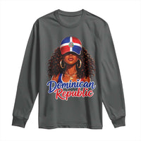 Dominican Republic Princess Long Sleeve Shirt Melanin Afro Girl Heritage Gift for Black Girls