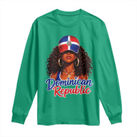Dominican Republic Princess Long Sleeve Shirt Melanin Afro Girl Heritage Gift for Black Girls