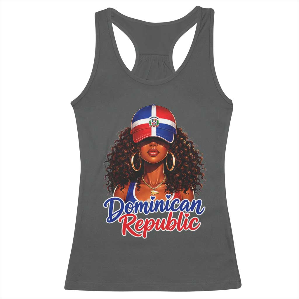 Dominican Republic Princess Racerback Tank Top Melanin Afro Girl Heritage Gift for Black Girls