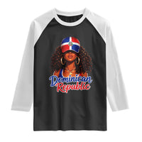 Dominican Republic Princess Raglan Shirt Melanin Afro Girl Heritage Gift for Black Girls
