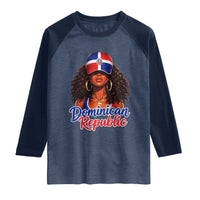 Dominican Republic Princess Raglan Shirt Melanin Afro Girl Heritage Gift for Black Girls