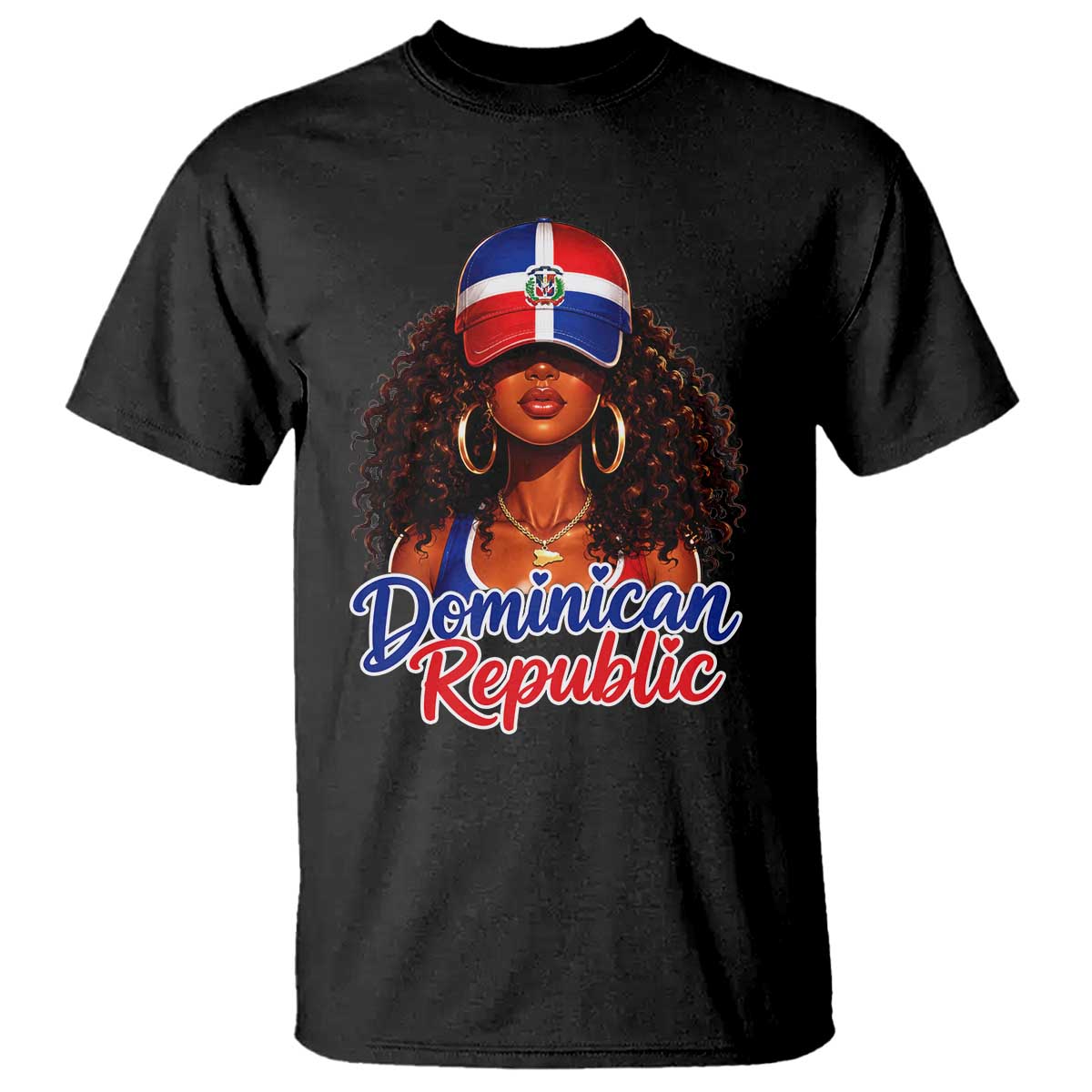 Dominican Republic Princess T Shirt Melanin Afro Girl Heritage Gift for Black Girls
