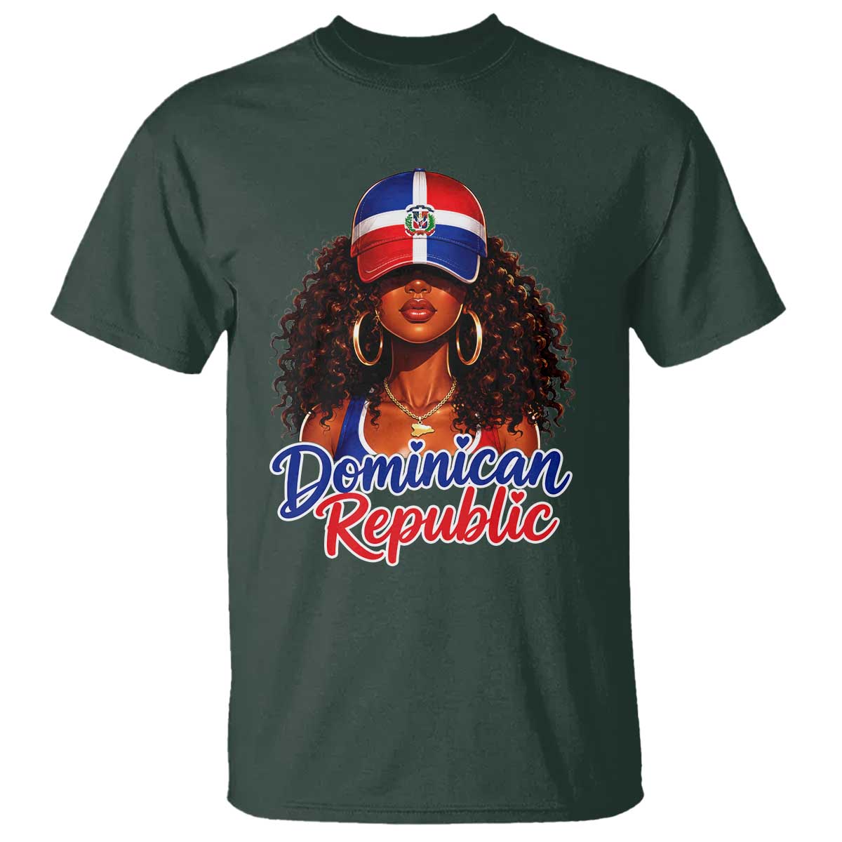 Dominican Republic Princess T Shirt Melanin Afro Girl Heritage Gift for Black Girls