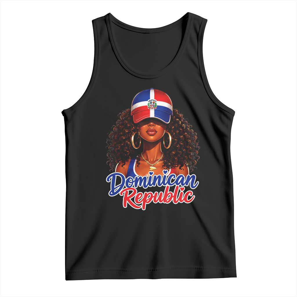 Dominican Republic Princess Tank Top Melanin Afro Girl Heritage Gift for Black Girls