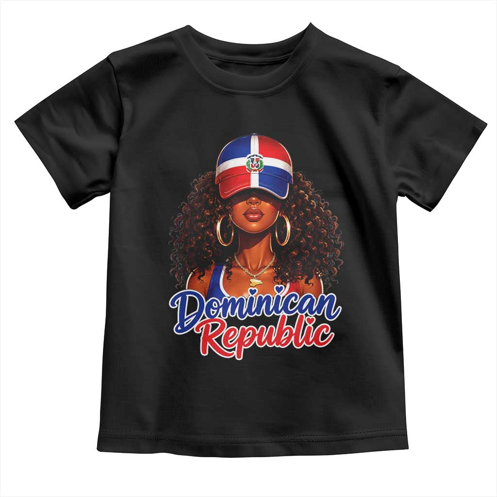 Dominican Republic Princess Toddler T Shirt Melanin Afro Girl Heritage Gift for Black Girls