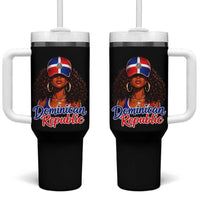 Dominican Republic Princess Tumbler With Handle Melanin Afro Girl Heritage Gift for Black Girls