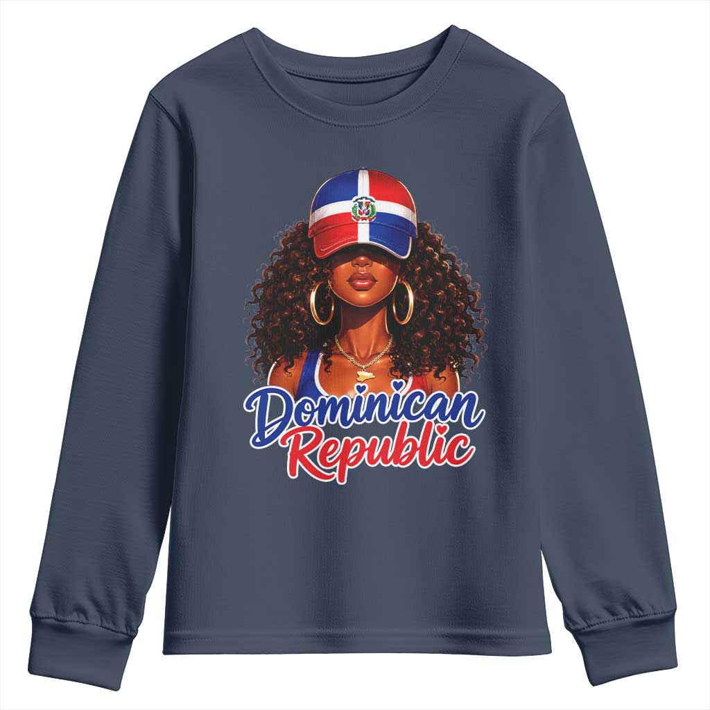 Dominican Republic Princess Youth Sweatshirt Melanin Afro Girl Heritage Gift for Black Girls