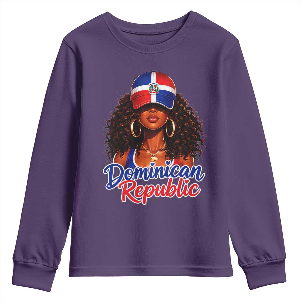 Dominican Republic Princess Youth Sweatshirt Melanin Afro Girl Heritage Gift for Black Girls