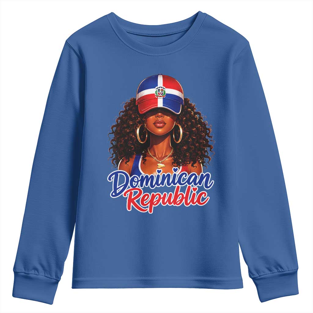 Dominican Republic Princess Youth Sweatshirt Melanin Afro Girl Heritage Gift for Black Girls
