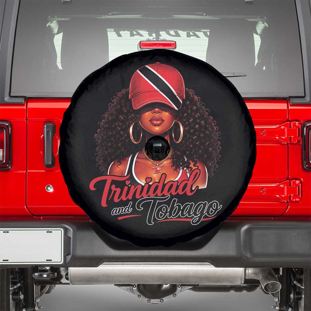 Trinidad and Tobago Afro Girl Spare Tire Cover Trini Black Queen Caribbean Pride Heritage Gift