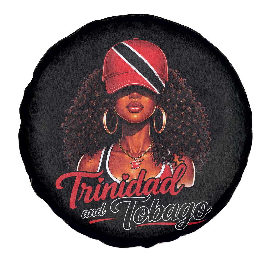 Trinidad and Tobago Afro Girl Spare Tire Cover Trini Black Queen Caribbean Pride Heritage Gift