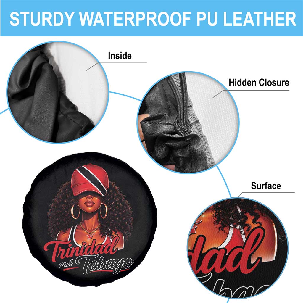 Trinidad and Tobago Afro Girl Spare Tire Cover Trini Black Queen Caribbean Pride Heritage Gift